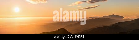 Macro, photo, Foggy, coucher de soleil, Los Padres National Forest, montagnes, Santa Barbara, brouillard, couleurs brillantes, nature, paysage, atmosphérique, Banque D'Images