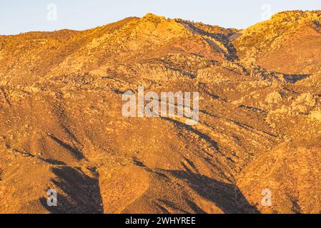 Sespe Wilderness, Ojai California, coucher de soleil panoramique, vues sur les montagnes, formation rocheuse Piedra Blanca, arrière-pays de Californie Banque D'Images