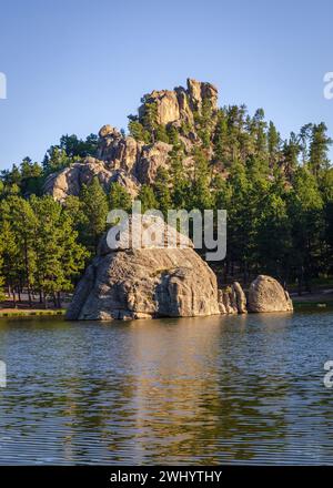 Sylvan Lake dans Custer State Park, dans les Black Hills du Dakota du Sud, États-Unis Banque D'Images