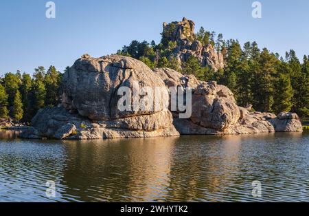 Sylvan Lake dans Custer State Park, dans les Black Hills du Dakota du Sud, États-Unis Banque D'Images