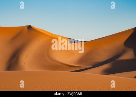 Dumont Sand Dunes, comté d'Inyo Californie, parc national de la Vallée de la mort, dunes de sable, coucher de soleil, contours des dunes de sable Banque D'Images