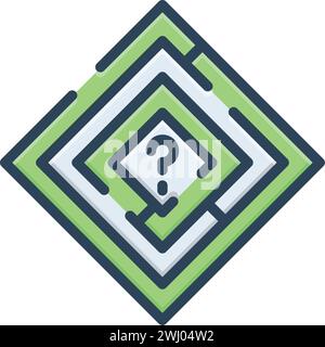 Icône pour difficile, ardu Illustration de Vecteur