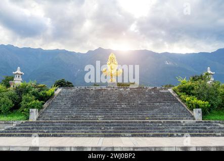 Temple de Chongsheng trois pagodes dans la ville de Dali Yunnan provice, Chine. Banque D'Images