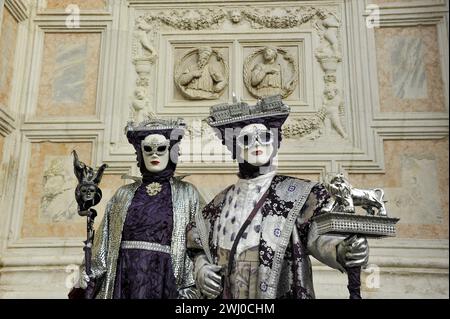 Venise, Italie. 07 février 2024. DIDIER SAULNIER/MAXPPP ITALIE CARNAVAL DE VENISE 2024 le 07-02-2024 - CARNAVAL de Venise 7 février 2024 crédit : MAXPPP/Alamy Live News Banque D'Images