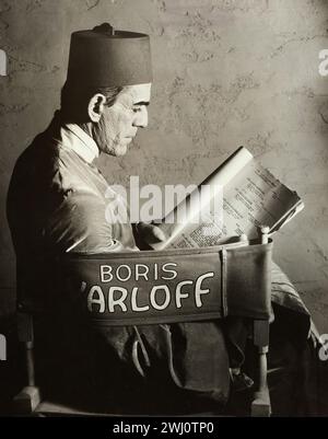 Boris Karloff dans The Mummy (Universal, 1932). Photo publicitaire Banque D'Images