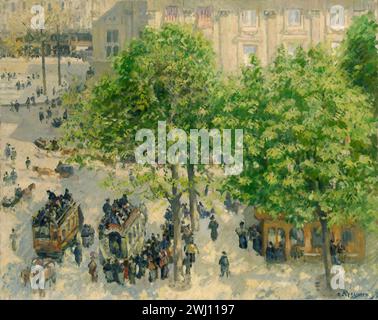 Camille Pissarro - place du Théâtre Francais, printemps 1898 Banque D'Images