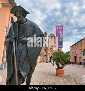 Jakob Spilger sur le chemin de Santiago de Compostella, Speyer Banque D'Images