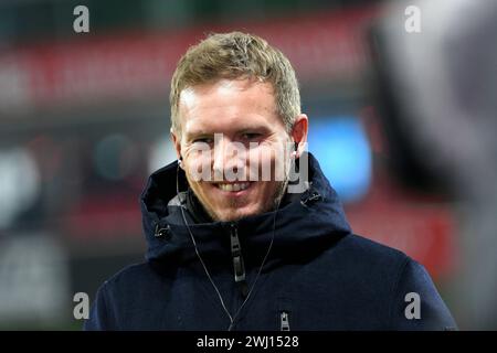 BayArena Leverkusen Allemagne, 10.2,2024, Football : Bundesliga saison 2023/2024 jour de match 21., Bayer 04 Leverkusen (B04) vs FC Bayern Muenchen (FCB) — entraîneur national allemand Julian Nagelsmann Banque D'Images