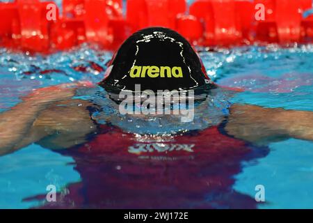 Doha, Qat. 12 février 2024. Maaike de Waard de Nederland en action lors des Championnats du monde de natation Doha 2024 - sport- natation -Doha (Qatar) 12 février 2024 (photo de Gian Mattia D'Alberto/LaPresse) crédit : LaPresse/Alamy Live News Banque D'Images