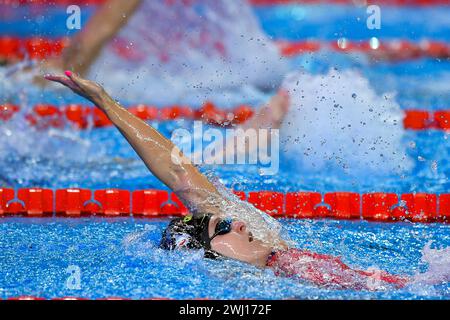 Doha, Qat. 12 février 2024. Maaike de Waard de Nederland en action lors des Championnats du monde de natation Doha 2024 - sport- natation -Doha (Qatar) 12 février 2024 (photo de Gian Mattia D'Alberto/LaPresse) crédit : LaPresse/Alamy Live News Banque D'Images