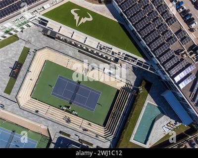 Centre sportif Rafa Nadal, complexe sportif et musée, Manacor, Majorque, Îles Baléares, Espagne Banque D'Images