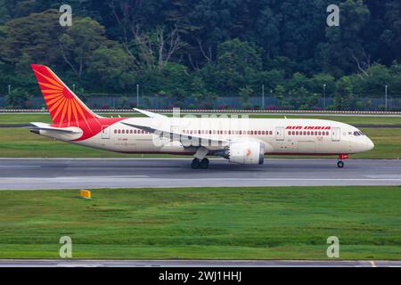 Air India Boeing 787-8 Dreamliner Aircraft Changi Airport à Singapour Banque D'Images