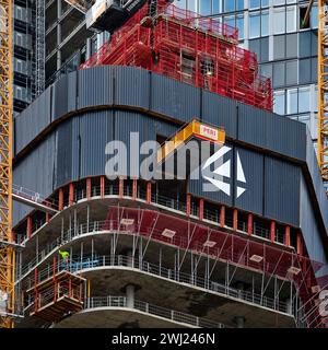 Grand chantier dans le quartier financier four Frankfurt, Francfort-sur-le-main, Allemagne, Europe Banque D'Images