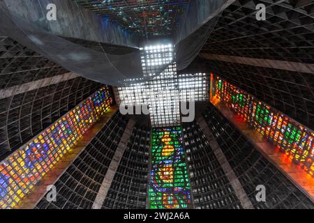 Belle vue sur l'intérieur du bâtiment de la cathédrale métropolitaine Banque D'Images