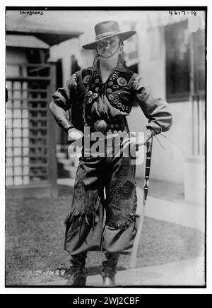 Célèbre acteur Douglas Fairbanks (1883-1939) dans le film muet de 1927 'le Gaucho'. - Vintage Hollywood - négatif en verre Banque D'Images