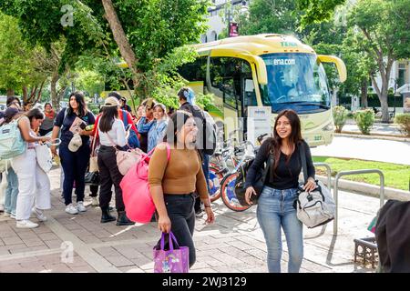 Merida Mexique,Merida Mexique,Zona Paseo Montejo Centro,Hôtel El Conquistador,arrivée étudiant élèves élèves élèves,école d'éducation,voyage de classe,t Banque D'Images