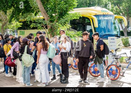 Merida Mexique,Merida Mexique,Zona Paseo Montejo Centro,Hôtel El Conquistador,arrivée étudiant élèves élèves élèves,école d'éducation,voyage de classe,t Banque D'Images