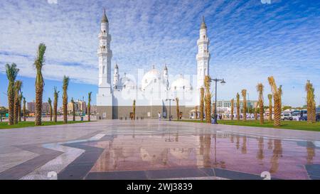 Al-Madinah al-Munawwarah, Arabie Saoudite - 09 mars 2023, vue panoramique mosquée Al-Quba, Médine, Arabie Saoudite Banque D'Images