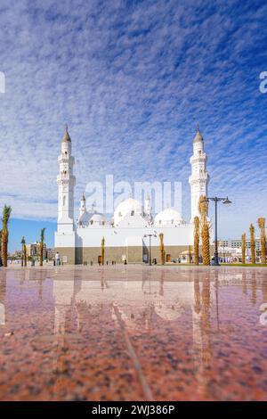 Al-Madinah al-Munawwarah, Arabie Saoudite - 09 mars 2023, vue panoramique mosquée Al-Quba, Médine, Arabie Saoudite Banque D'Images