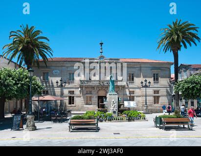 L'Hôtel de ville, Tui Pontevedra, Galice, Espagne Banque D'Images