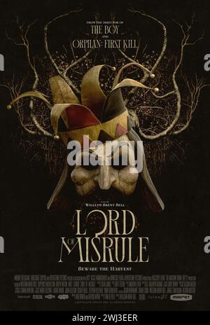 Lord of Misrule (2023) réalisé par William Brent Bell et mettant en vedette Tuppence Middleton, Ralph Ineson et Matt Stokoe. Horreur populaire sur une recherche désespérée de la jeune fille du nouveau ministre de la ville. Affiche US One Sheet ***USAGE ÉDITORIAL SEULEMENT***. Crédit : BFA / libération de l'aimant Banque D'Images