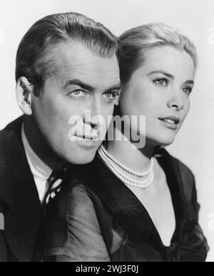 James Stewart avec Grace Kelly - lunette arrière - réalisé par Alfred Hitchcock, 1954 Banque D'Images