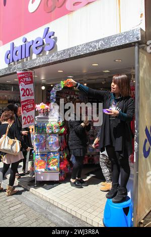 Takeshita Street Harajuku à Shibuy, Tokoy, Japon. Banque D'Images