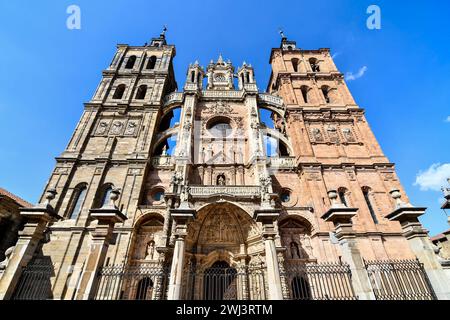 Vue détaillée de la ville espagnole d'Astorga à leon espagne. Banque D'Images