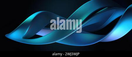 Fond de forme bleue 3D. Banque D'Images