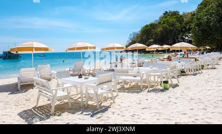 Île de Koh Samet Rayong Thaïlande, plage tropicale blanche de l'île de Samed avec un océan couleur turquoouse Banque D'Images