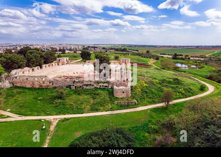 La forteresse de tel Afek Banque D'Images