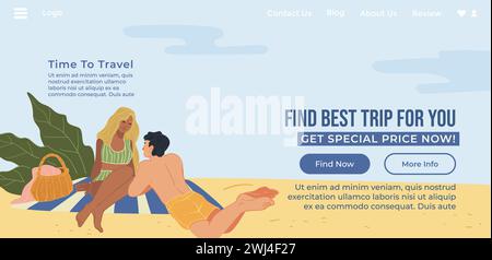 Temps pour voyager, visites et voyages avec prix spécial Illustration de Vecteur