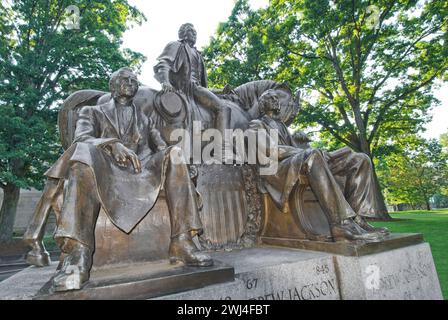 « Les présidents de Caroline du Nord ont donné la Nation » Andrew Jackson (7e président des États-Unis), James Polk (11e président des États-Unis), Andrew Johnson (17e président des États-Unis) Banque D'Images