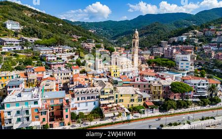 Vue aérienne de Moneglia Banque D'Images
