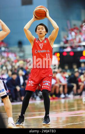 Funabashi Arena, Chiba, Japon. 2 février 2024. Fumio Nishimura (jets), 2 FÉVRIER 2024 - Basketball : match de B.LEAGUE B1 2023-24 entre Chiba jets 89-79 Yokohama B-Corsaires à Funabashi Arena, Chiba, Japon. Crédit : AFLO SPORT/Alamy Live News Banque D'Images