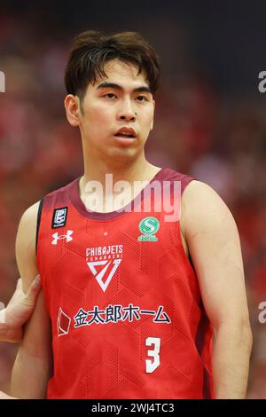 Funabashi Arena, Chiba, Japon. 2 février 2024. Asato Ogawa (jets), 2 FÉVRIER 2024 - Basketball : match de B.LEAGUE B1 2023-24 entre Chiba jets 89-79 Yokohama B-Corsaires à Funabashi Arena, Chiba, Japon. Crédit : AFLO SPORT/Alamy Live News Banque D'Images