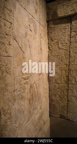 L'ancienne pièce égyptienne exposée au Neues Museum Berlin Banque D'Images