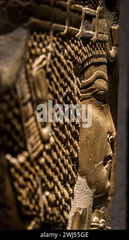 Les pièces de l'Egypte ancienne du Neues Museum Berlin de la période Amarna de l'Egypte 18ème dynastie, le règne de Pharoah Akenathen Banque D'Images