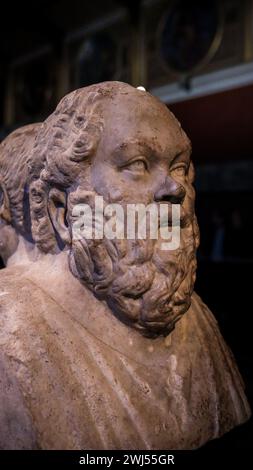 La statue de Socrate au Neues Museum, Berlin Banque D'Images