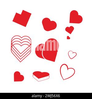 Valente's Day Vector illustration Icon Love Valentine's Day14 février icône Illustration de Vecteur