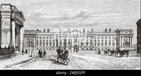 Trinity College. Le Collège de la Sainte Trinité indivise de la reine Elizabeth I a fondé le collège en 1592, Dublin, République d'Irlande. Europe. Trois mois en Irlande de Miss Marie Anne de Bovet (1855 - 1935) Limerick et la Clare Coast 1889, le Tour du monde 1890 Banque D'Images