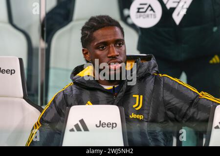 Samuel Iling Junior de Juventus FC lors du match entre la Juventus FC et Udinese Calcio le 12 février 2024 au stade Allianz de Turin, Italie. Banque D'Images