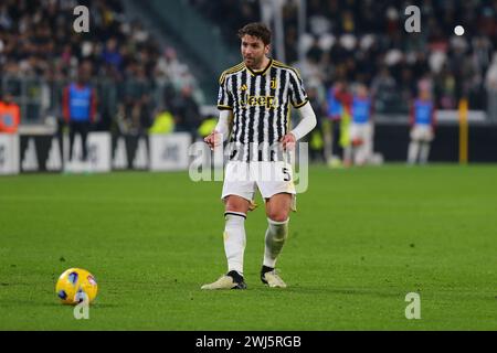 Manuel Locatelli du Juventus FC lors du match entre la Juventus FC et Udinese Calcio le 12 février 2024 au stade Allianz de Turin, Italie. Banque D'Images