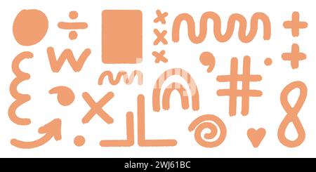 Formes vectorielles géométriques abstraites pour l'infographie, la conception Web et les conceptions modernes uniques. Illustration de Vecteur