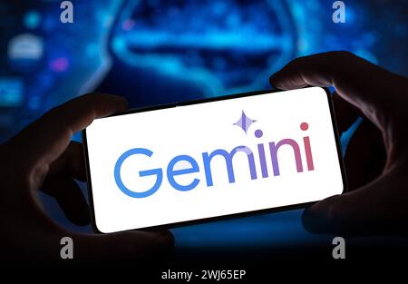 Chatbot d’intelligence artificielle Gemini développé par Google Banque D'Images