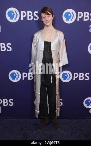 Pasadena, CA. 12 février 2024. Andrea Riseborough, de MASTERPIECE 'Alice and Jack' à la tournée de presse d'hiver 2024 de TCA - PBS le 12 février 2024 au Langham Huntington à Pasadena, Californie. Crédit : Faye Sadou/Media Punch/Alamy Live News Banque D'Images