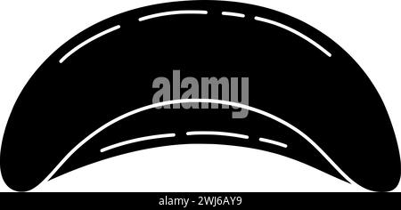 silhouette de pomme de terre noire ou tortilla plate illustration de la nourriture de logo de casse-croûte pour chips avec icône croustillante et manger la forme croustillante comme maïs aux chips Illustration de Vecteur