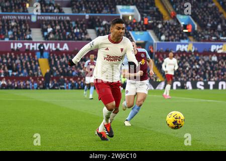 Casemiro of Manchester United during the Premier League match between Aston Villa and Manchester United Banque D'Images