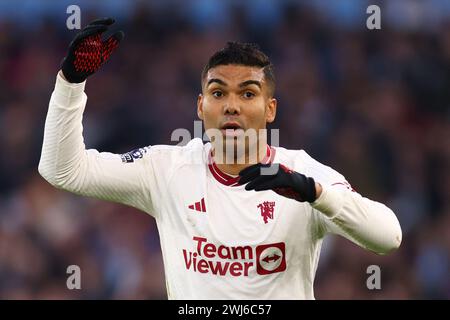 Casemiro of Manchester United during the Premier League match between Aston Villa and Manchester United Banque D'Images