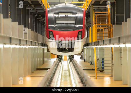 SkyTrain, Un système de transport rapide populaire auprès des personnes vivant dans les grandes communautés urbaines. Pratique et opportune Banque D'Images